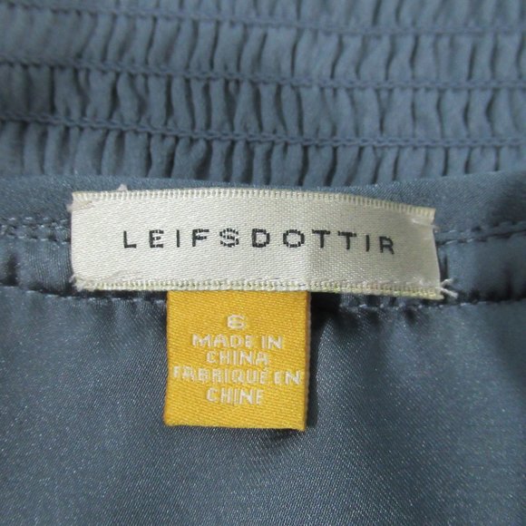 Anthropologie Leifsdottir Gray Pleated Swing Skirt - Picture 7 of 8